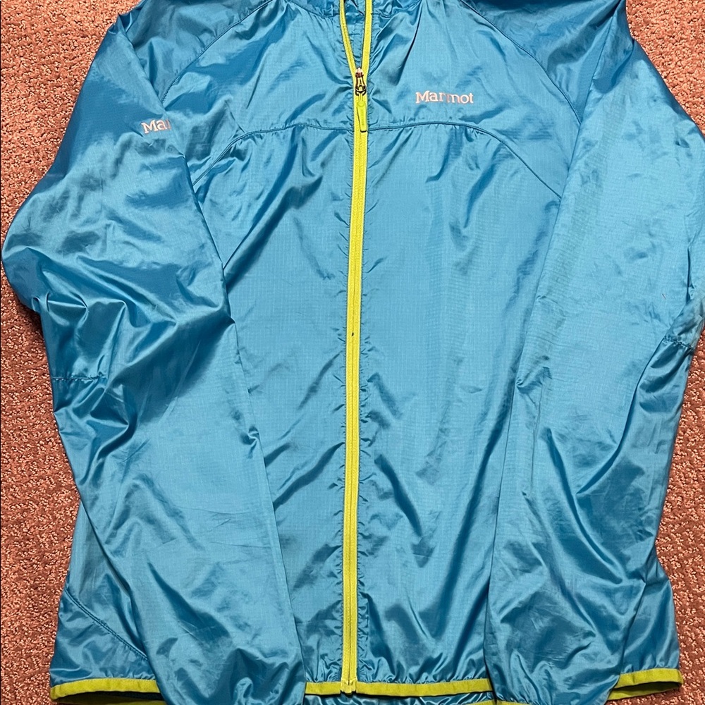 Marmot Teal Jacket with Lime Highlights
